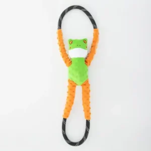 Jouet pour chien peluche Zippy Paws, Rope tugz Grenouille Exclusif
